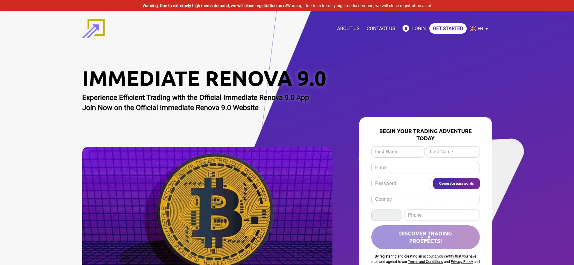 Website screenshot of Immediaterenova9.com