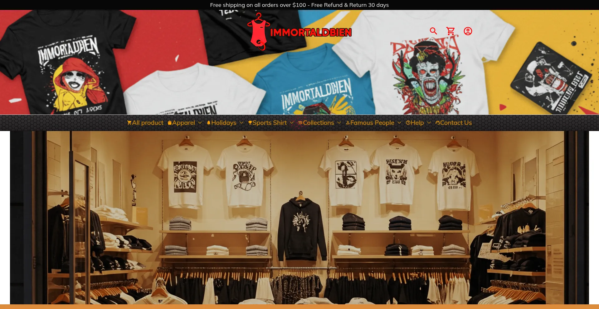 Website screenshot of Immortaldbien.com