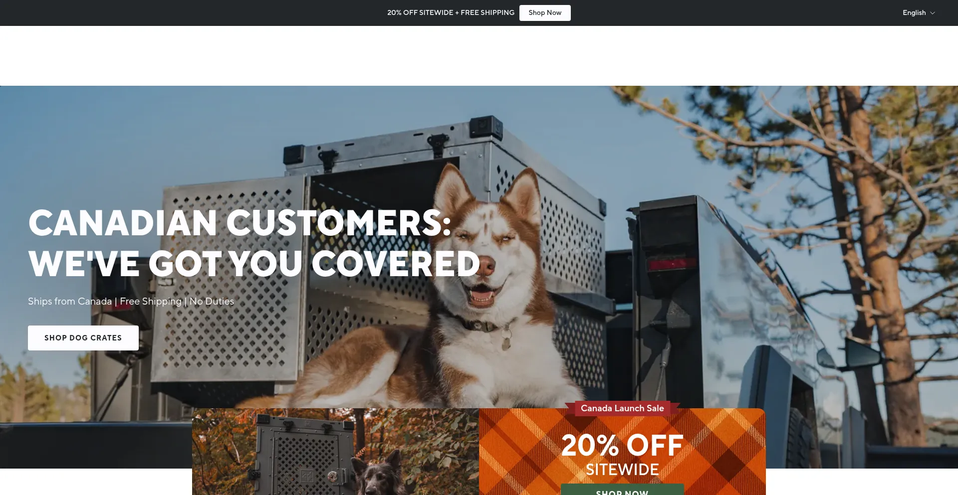 Impactdogcrates.ca Screenshot