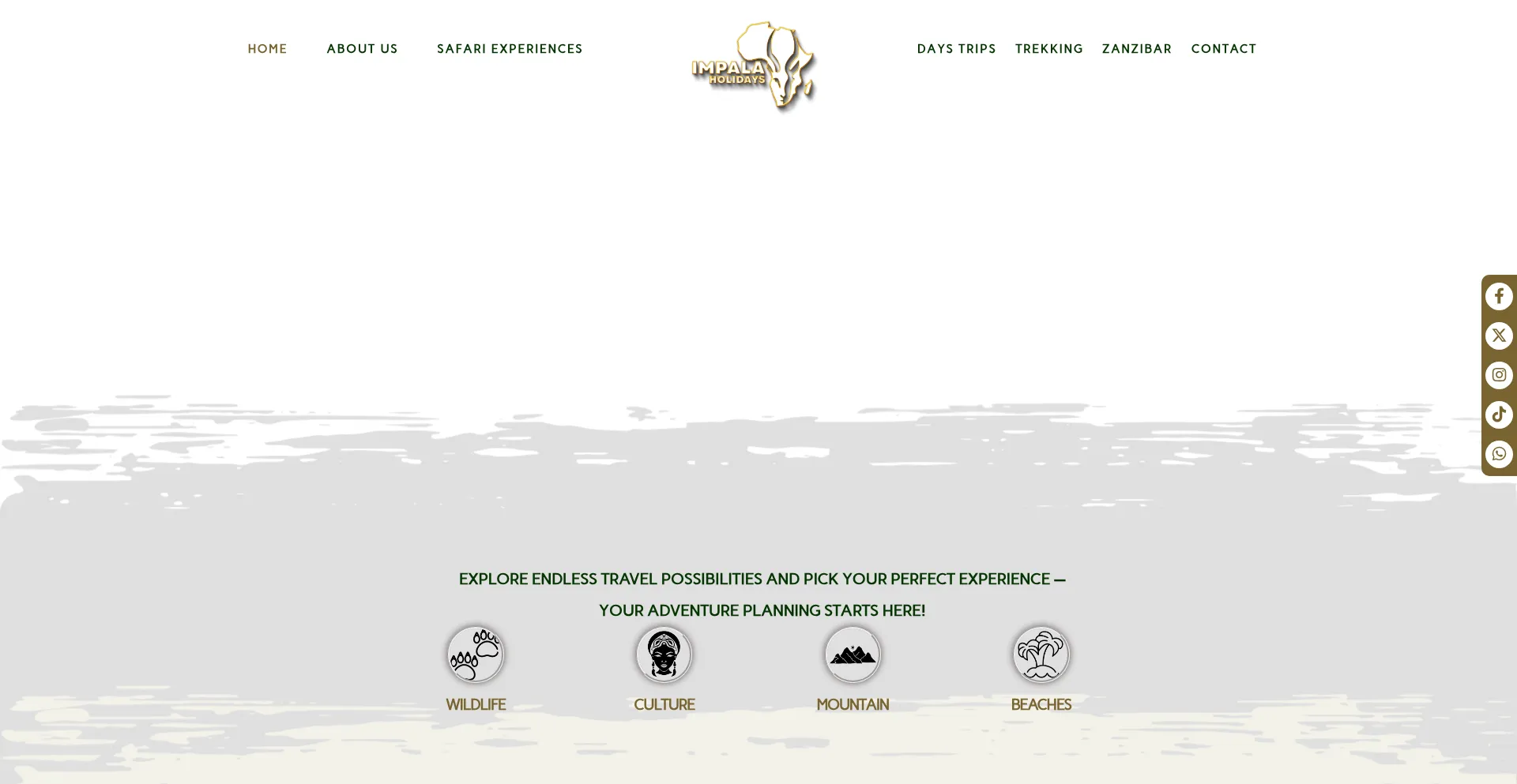 Website screenshot of Impalaholidays.com
