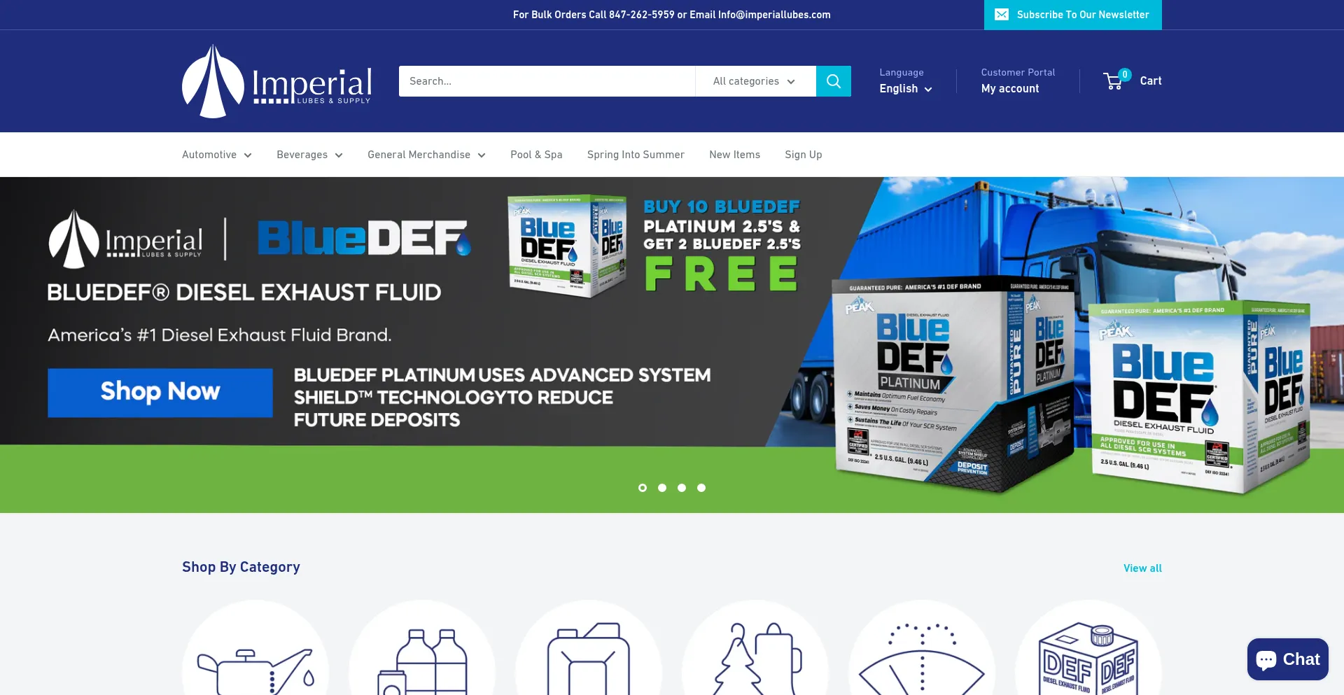 Website screenshot of Imperiallubes.com