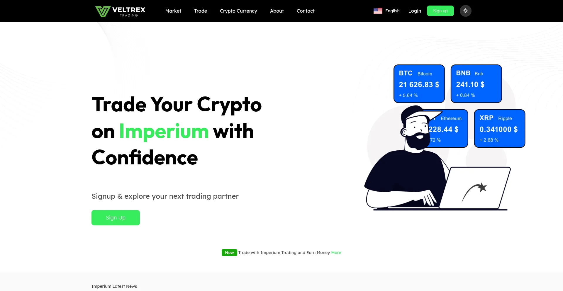 Website screenshot of Imperiumtrading.pro