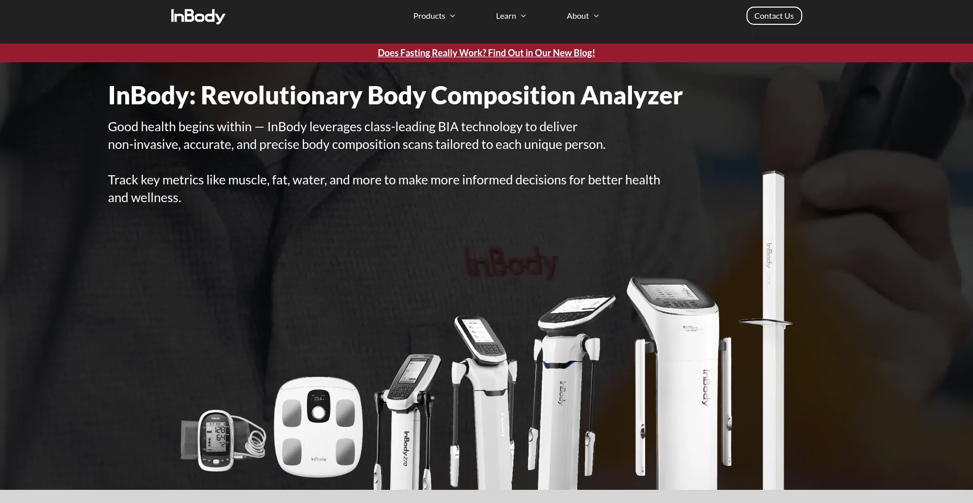 Website screenshot of Inbodyusa.com