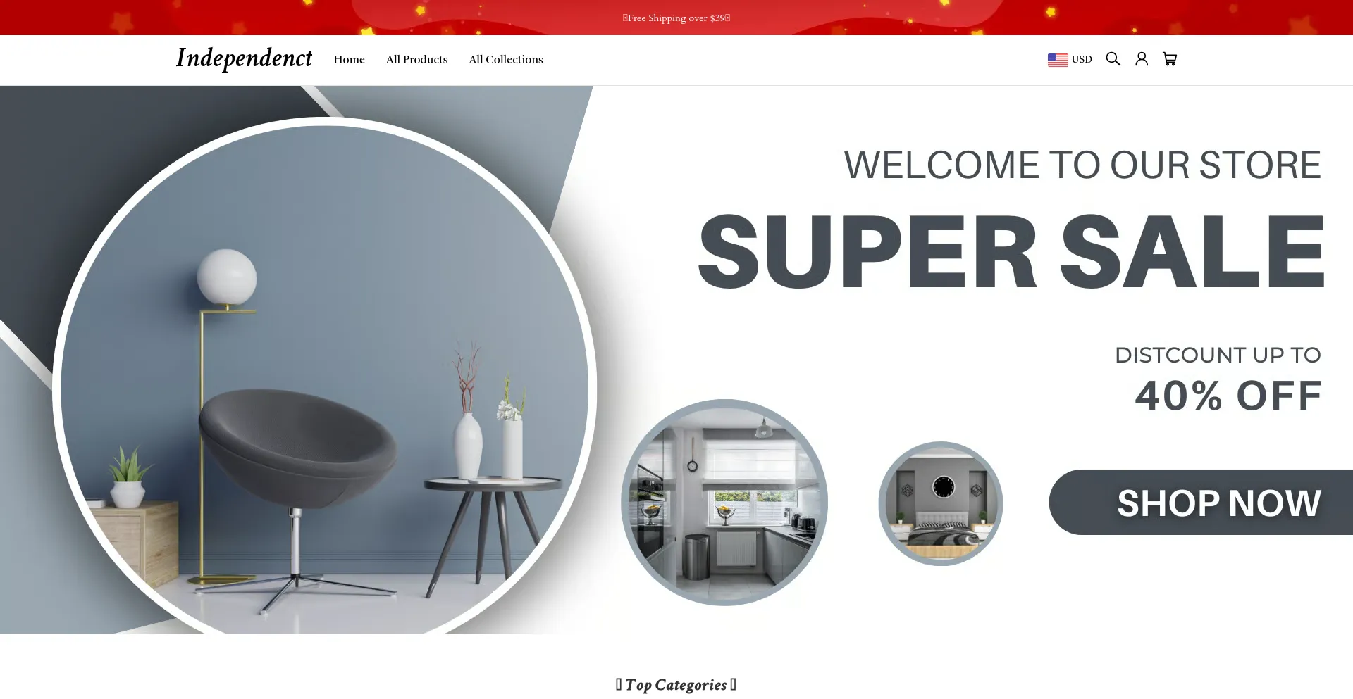 Website screenshot of Independenct.com