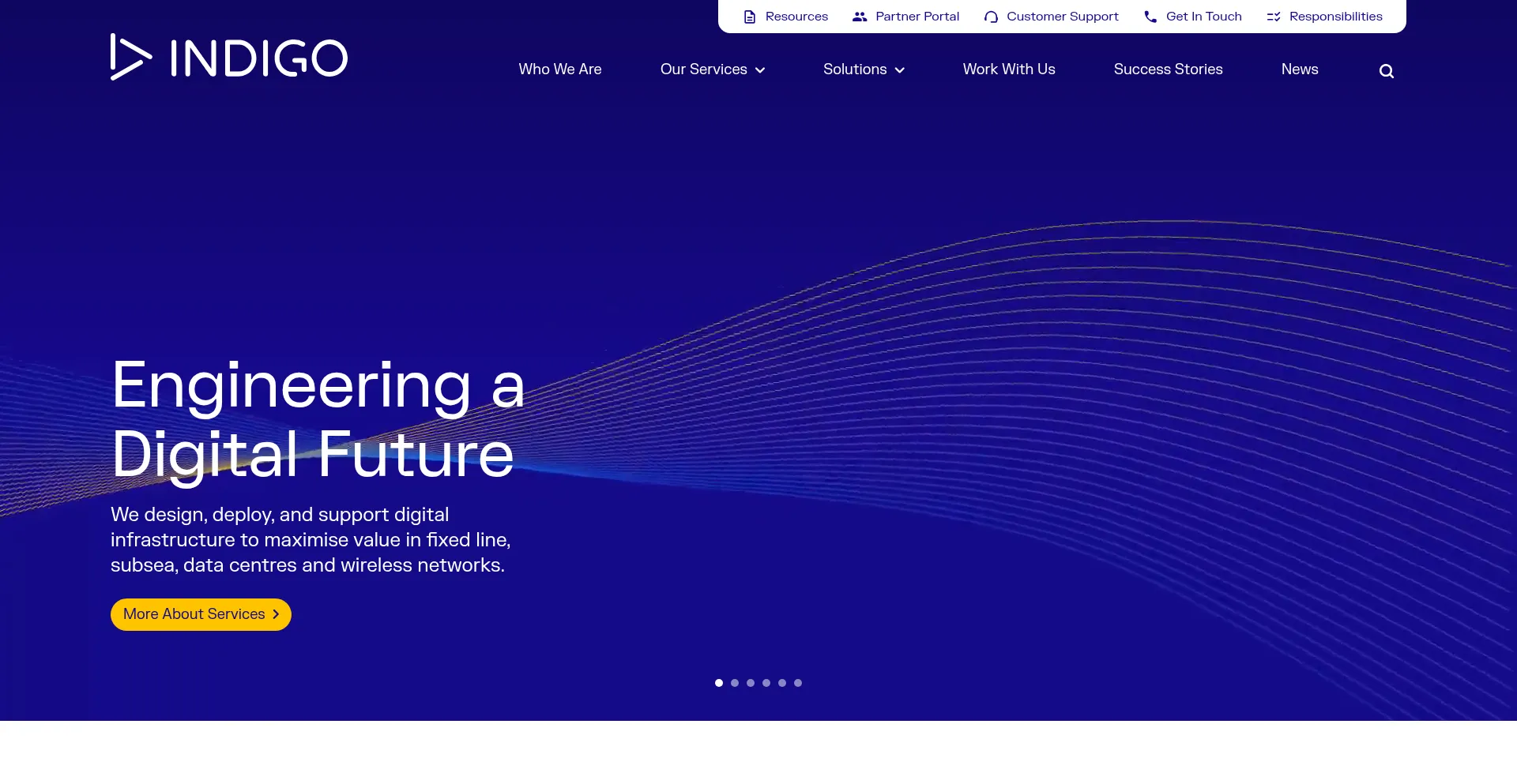 Website screenshot of Indigotg.com