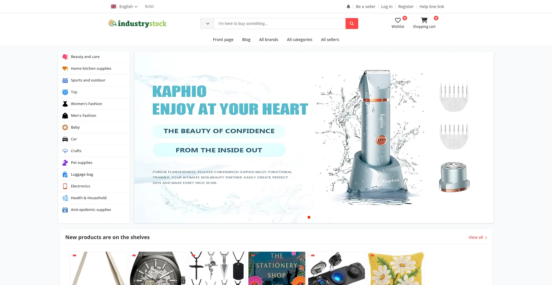 Website screenshot of Industrystock.jutaigj.com