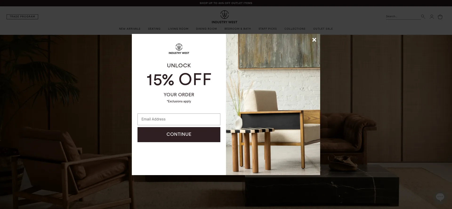 Website screenshot of Industrywest.com