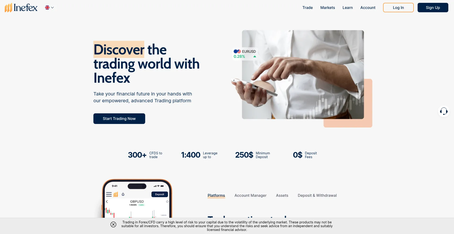 Website screenshot of Inefex.pro