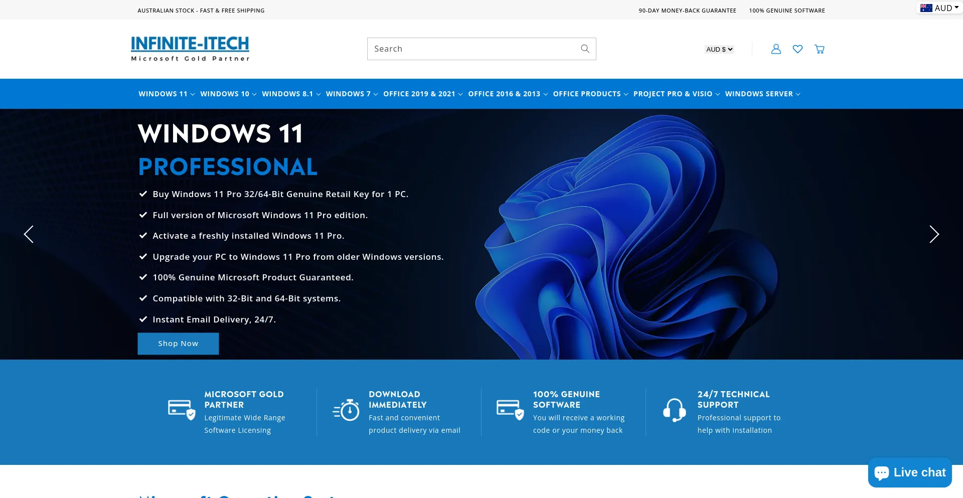 Website screenshot of Infinite-itech.com