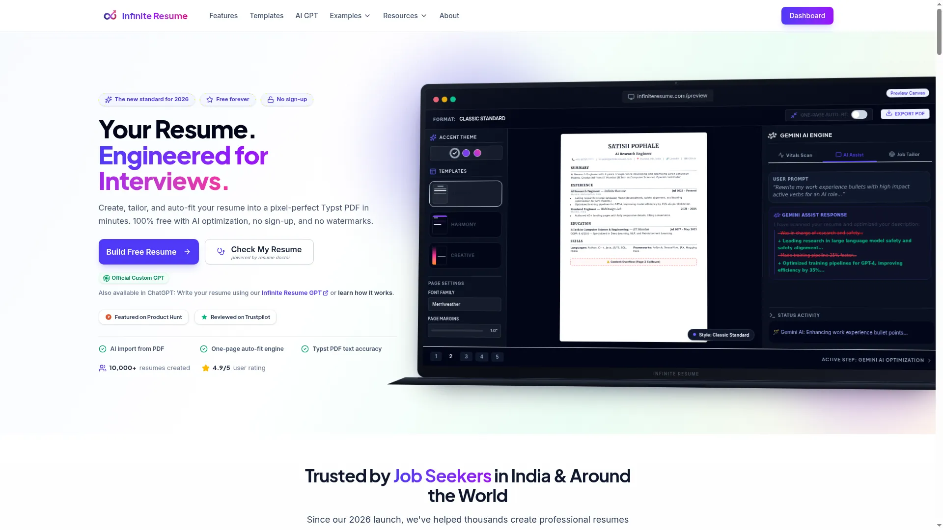 Infiniteresume.com