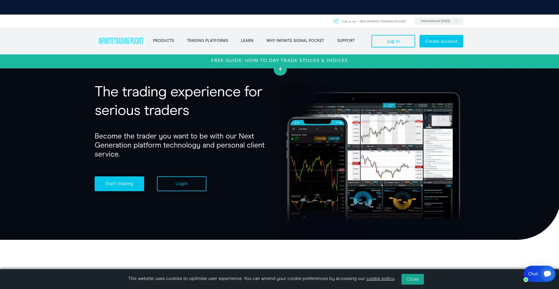 Website screenshot of Infinitesignalpocket.com