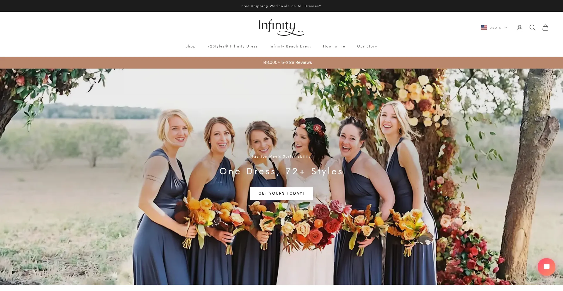 Infinitydress.com Screenshot