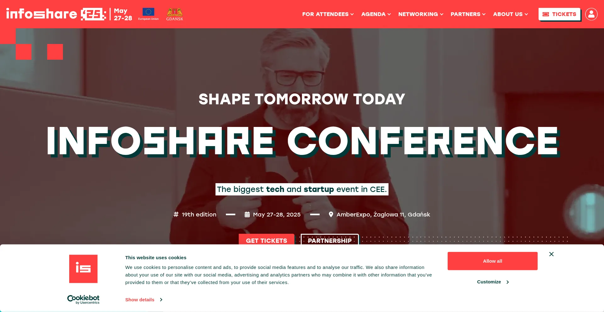 Website screenshot of Infoshare.pl