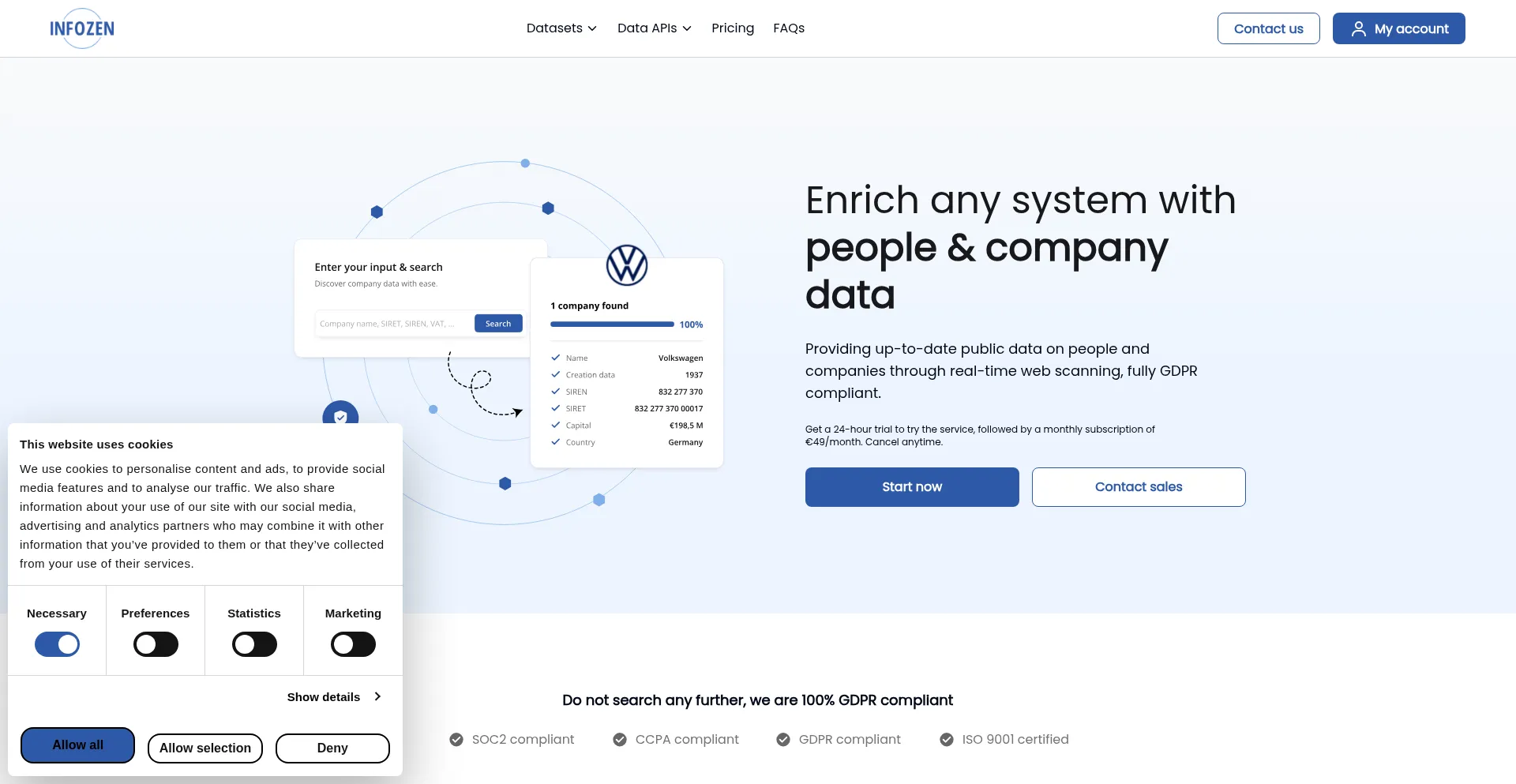 Infozen.co Screenshot