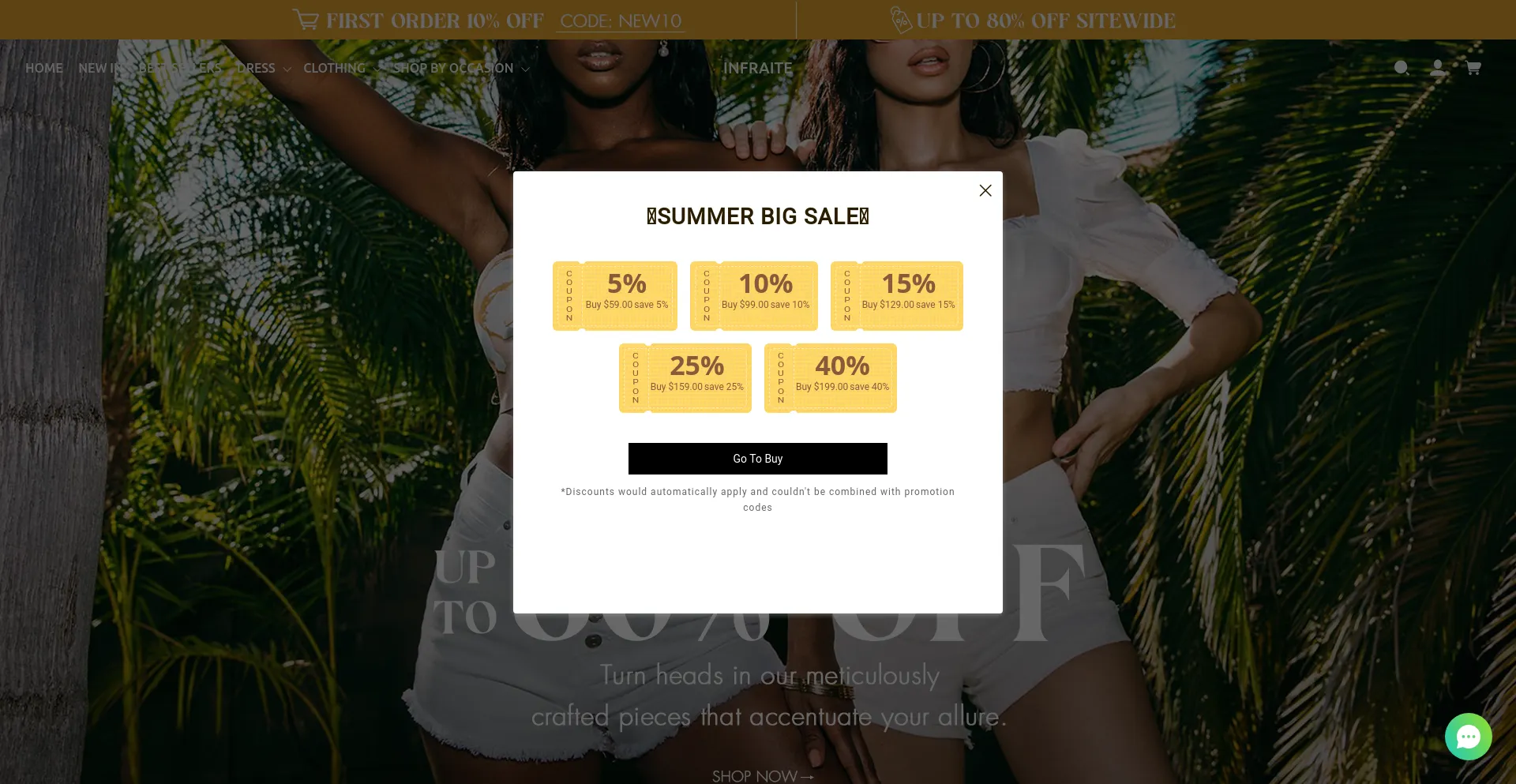 Website screenshot of Infraite.com