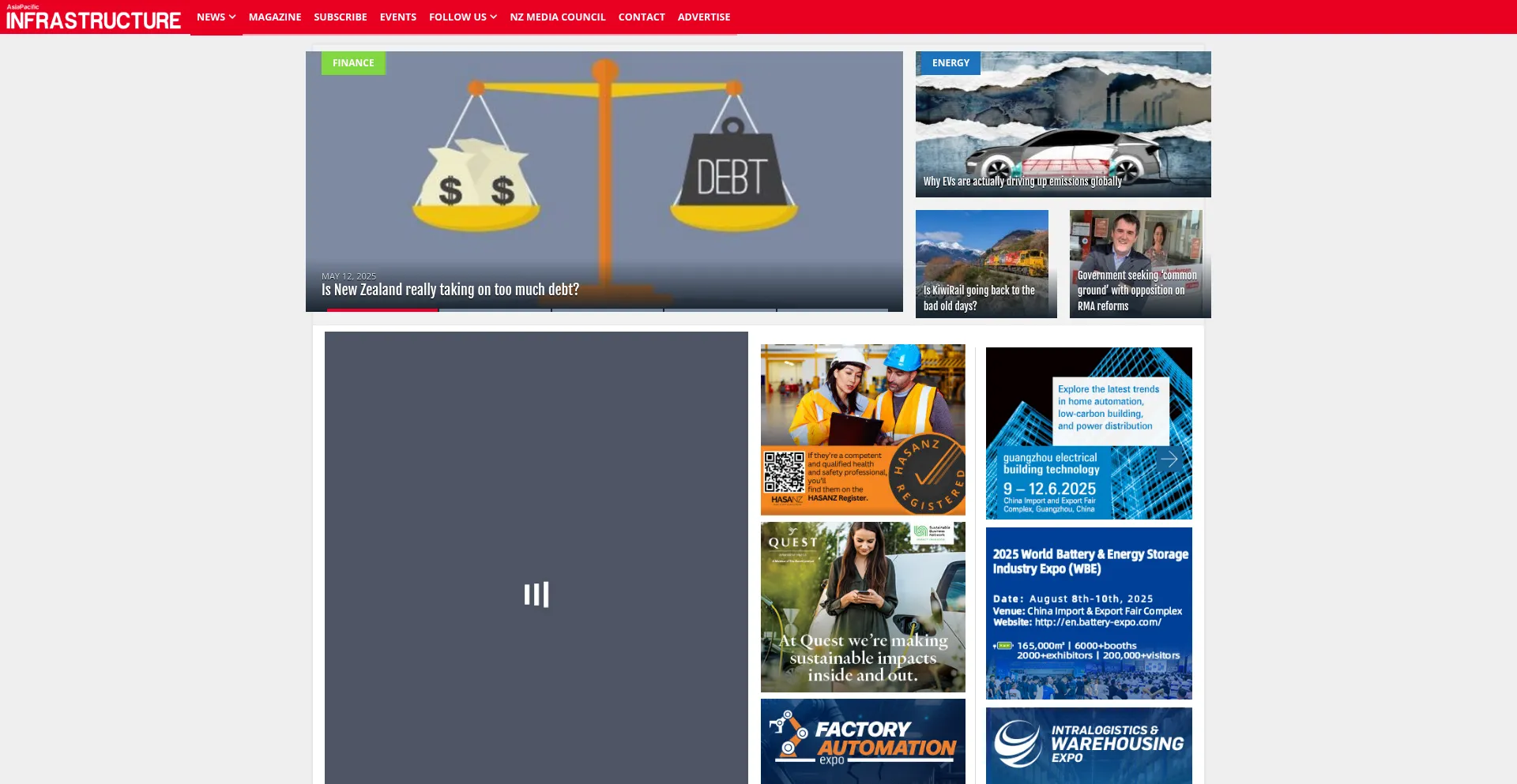 Infrastructurenews.co.nz Screenshot