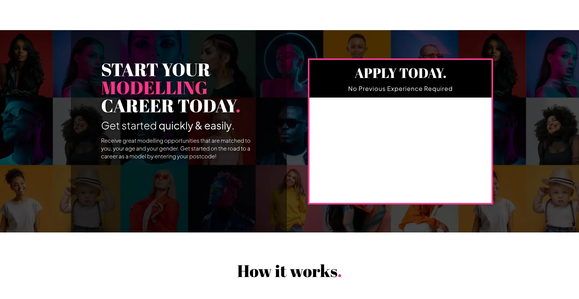 Website screenshot of Infuse-models.com
