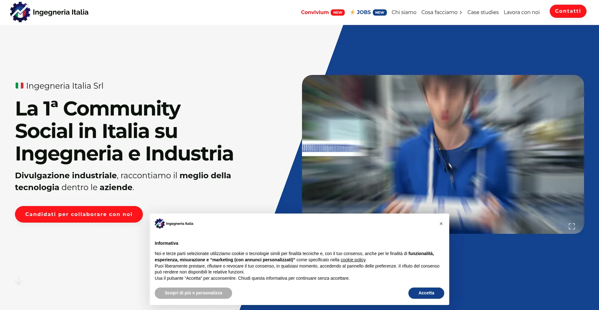 Website screenshot of Ingegneriaitalia.it