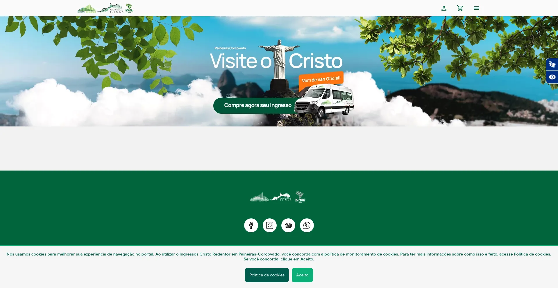 Ingressos.paineirascorcovado.com.br Screenshot