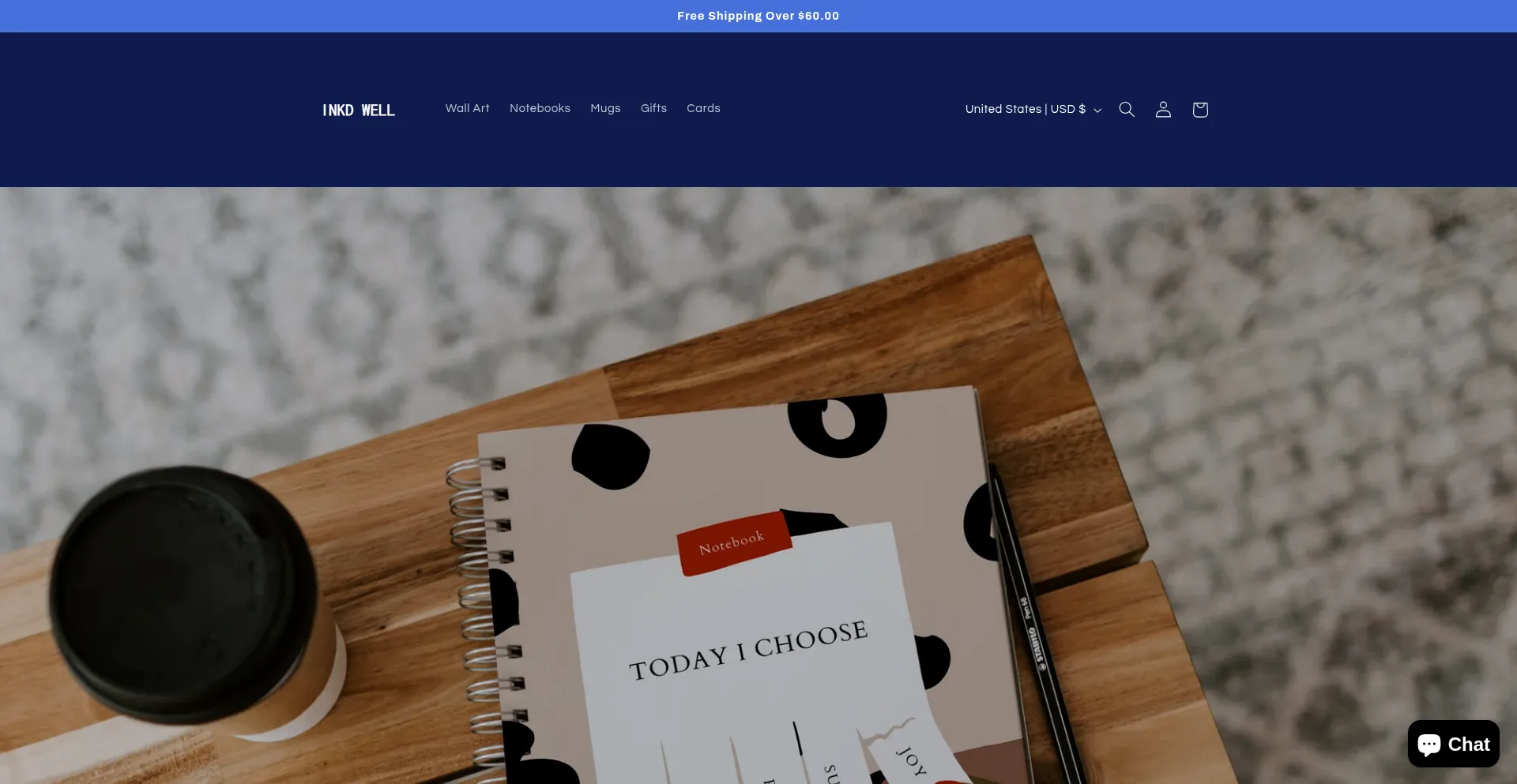 Website screenshot of Inkdwells.com