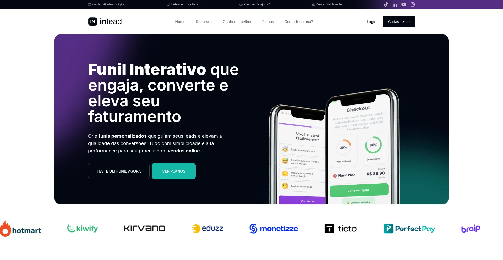 Website screenshot of Inlead.digital