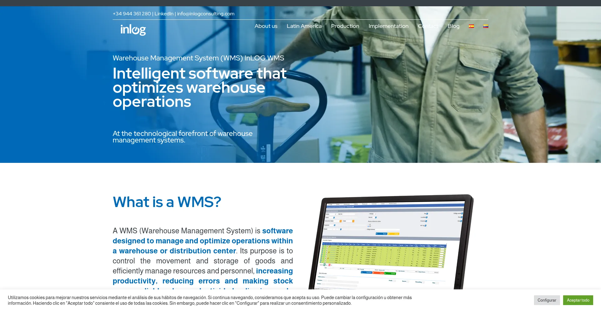 Website screenshot of Inlogconsulting.com