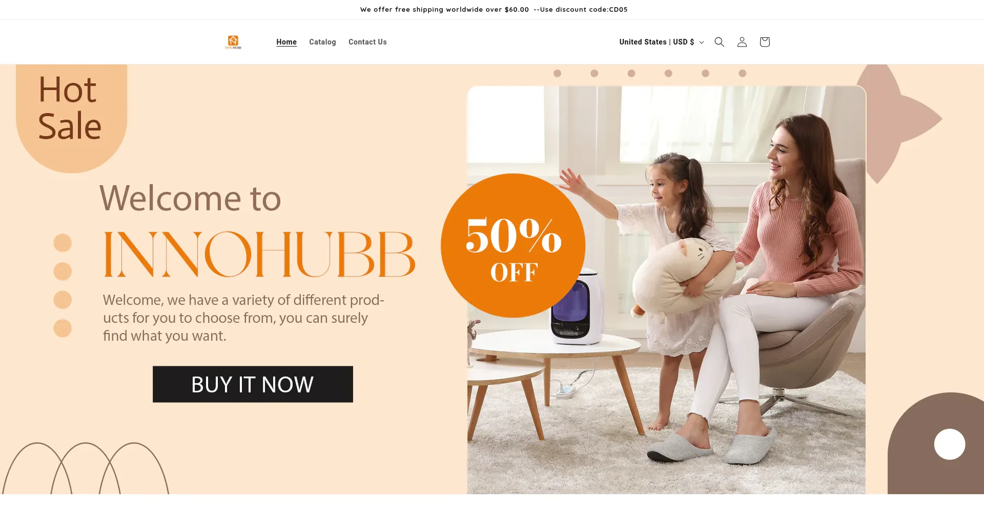 Website screenshot of Innohubb.com