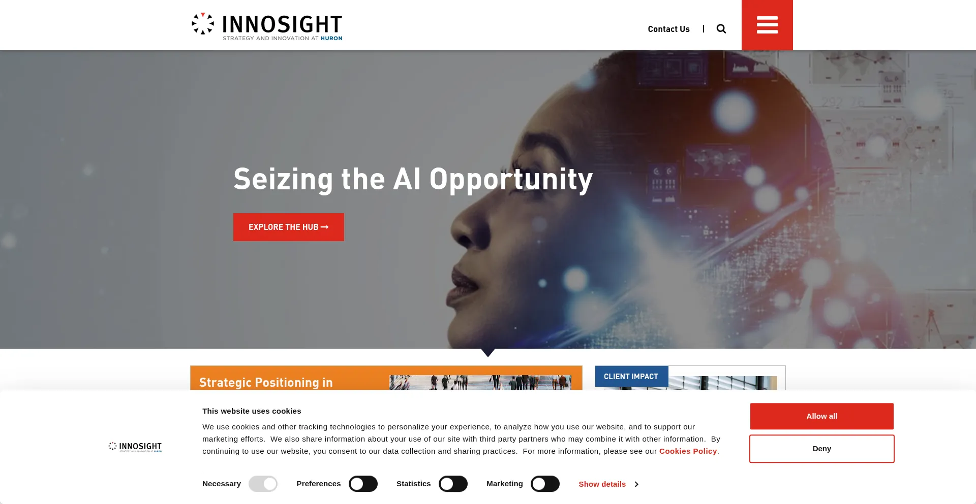 Website screenshot of Innosight.com