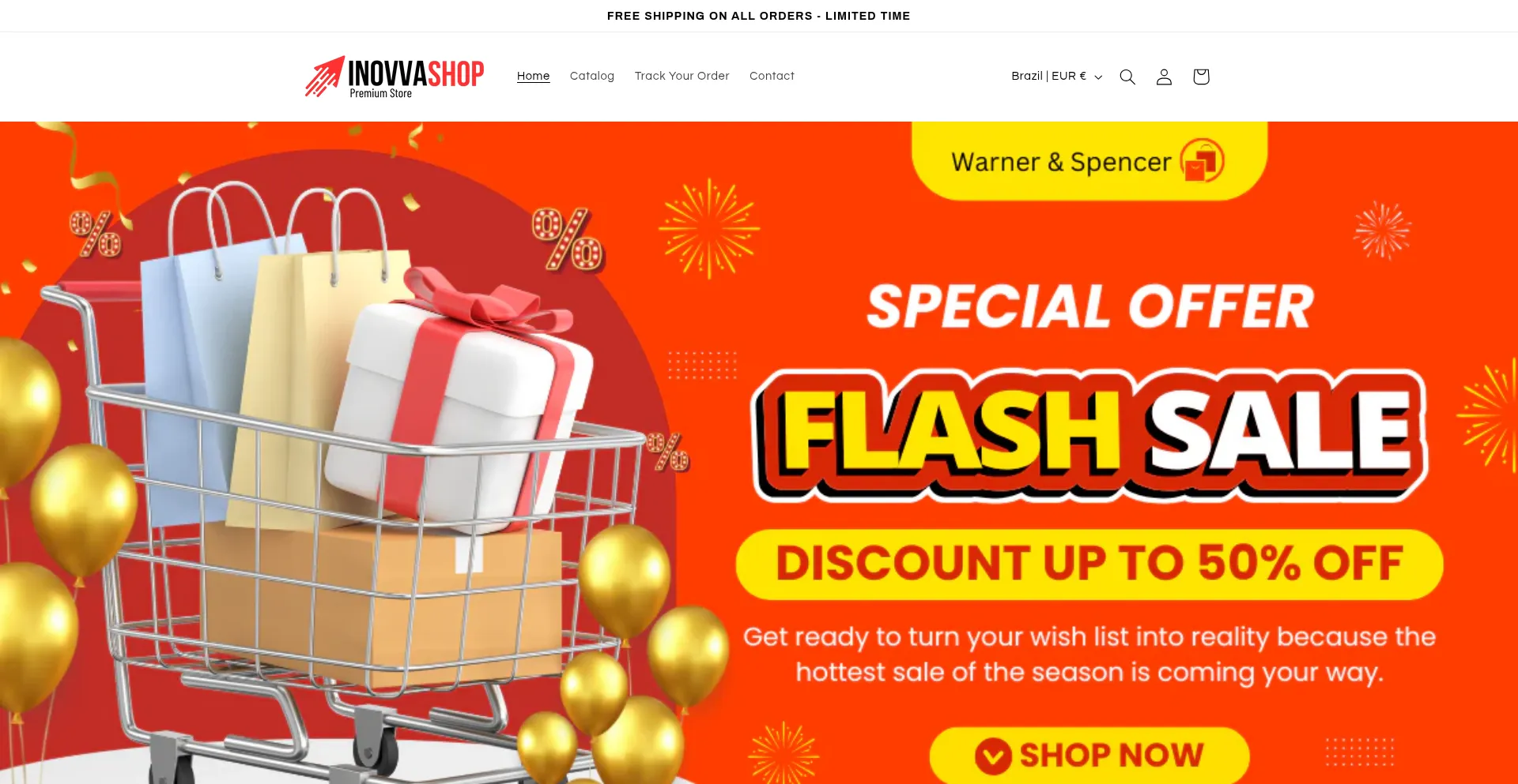 Website screenshot of Innovafinds.site
