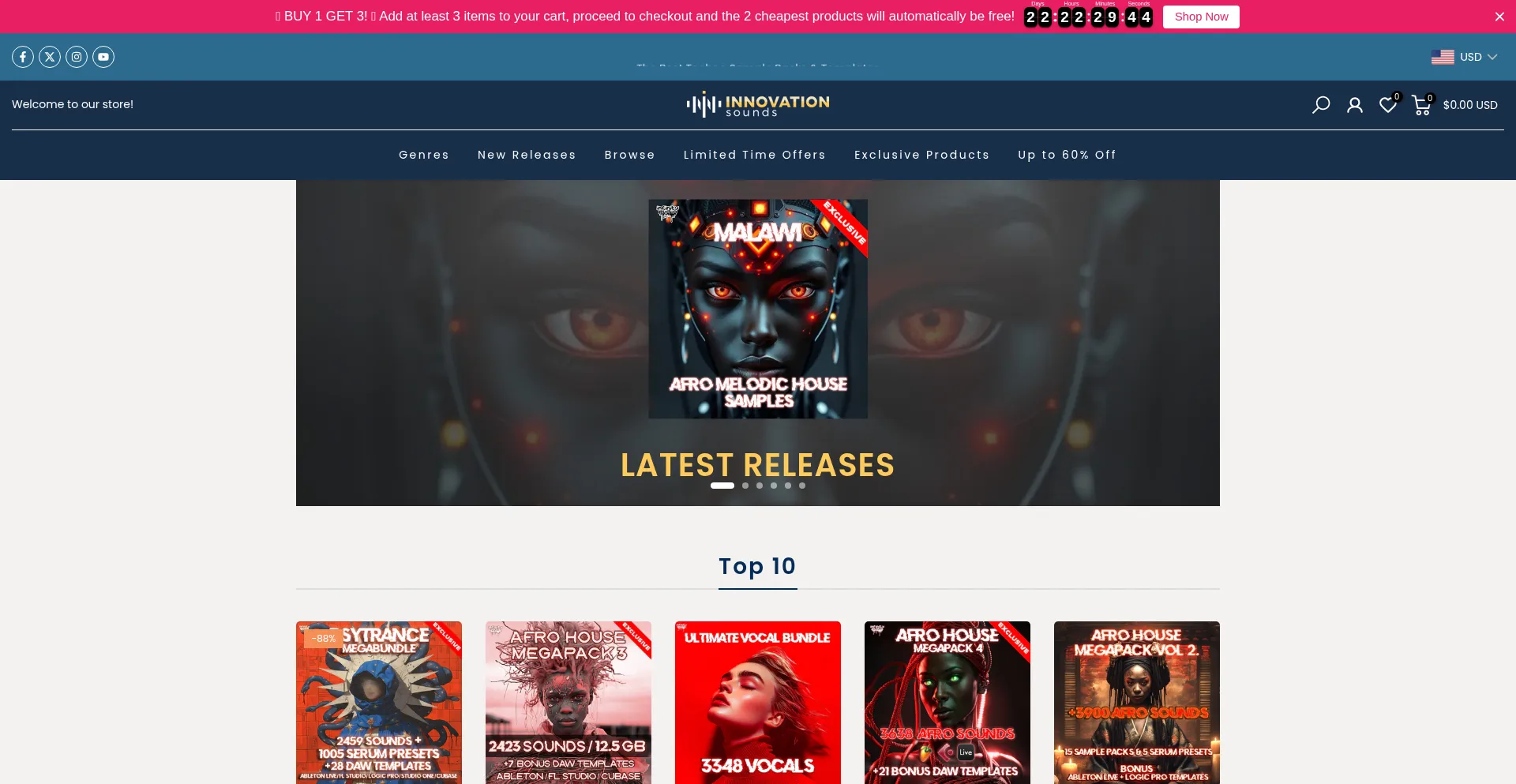 Website screenshot of Innovationsounds.com
