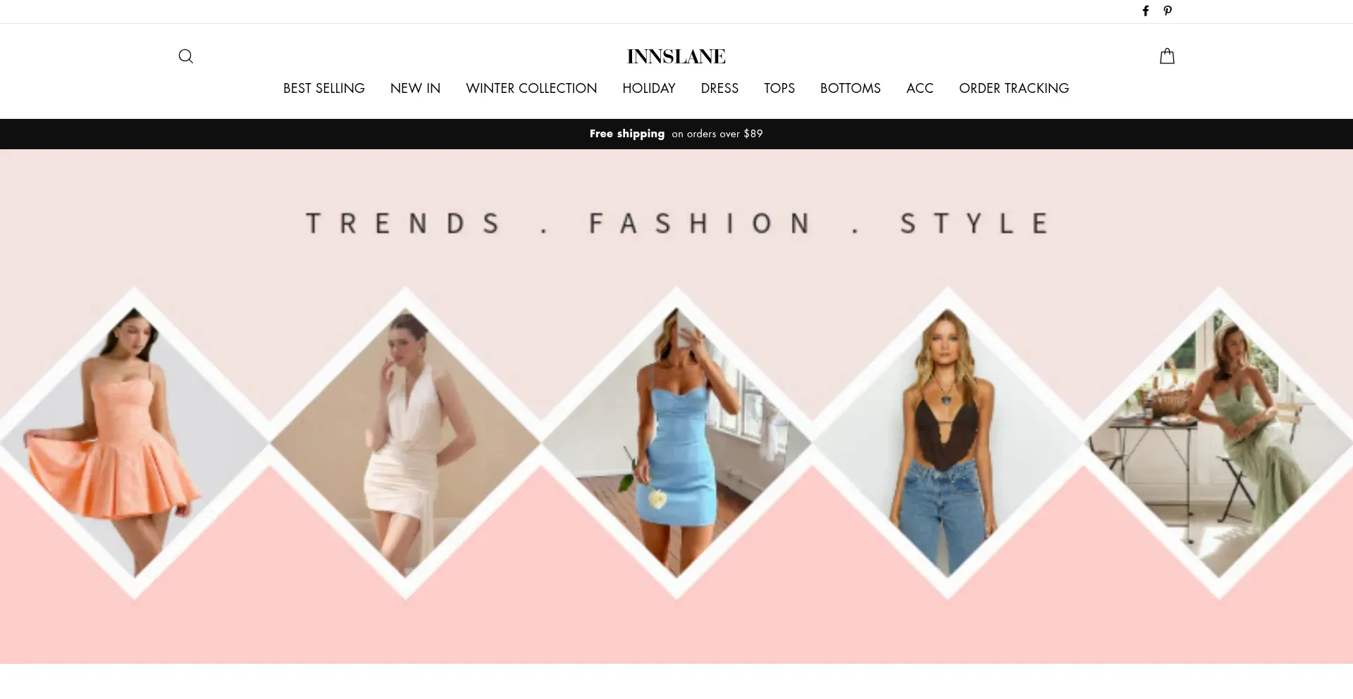 Website screenshot of Innslane.com