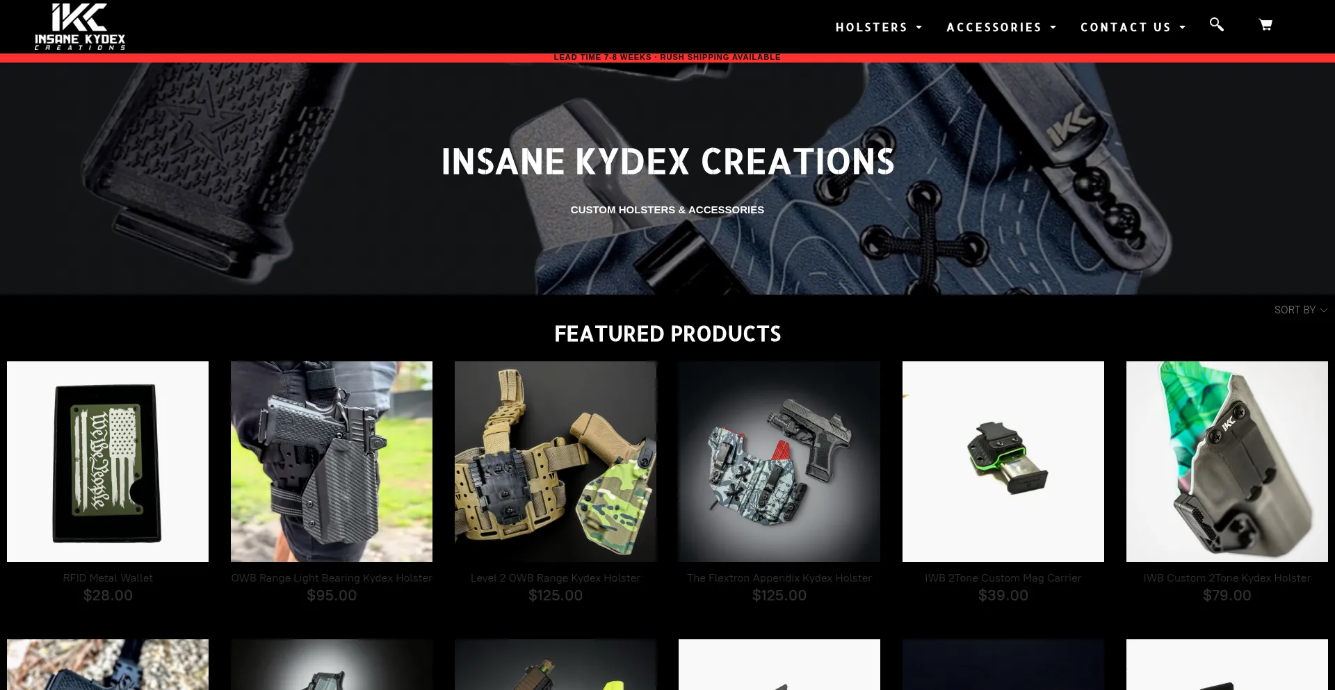 Website screenshot of Insanekydexcreations.com