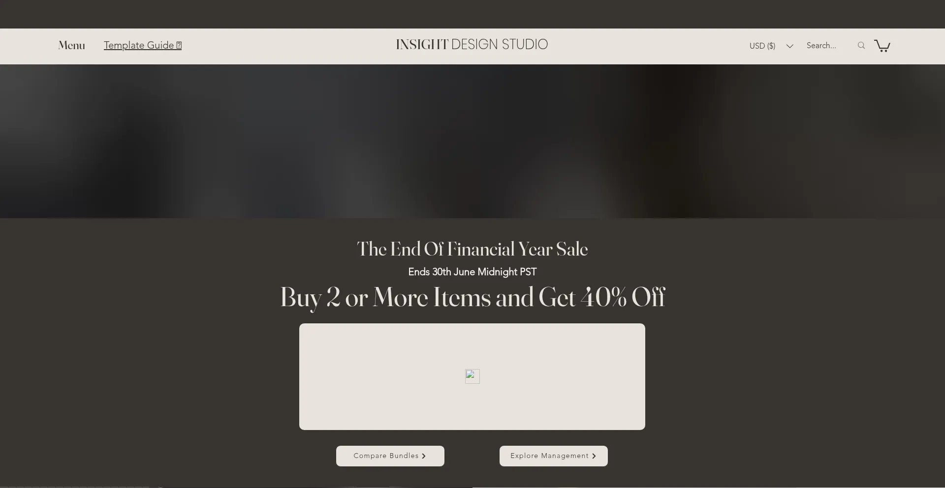 Website screenshot of Insightdesign.shop