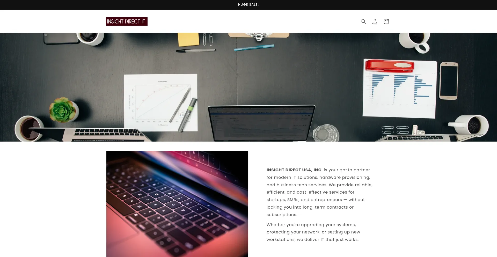 Website screenshot of Insightdirectit.com