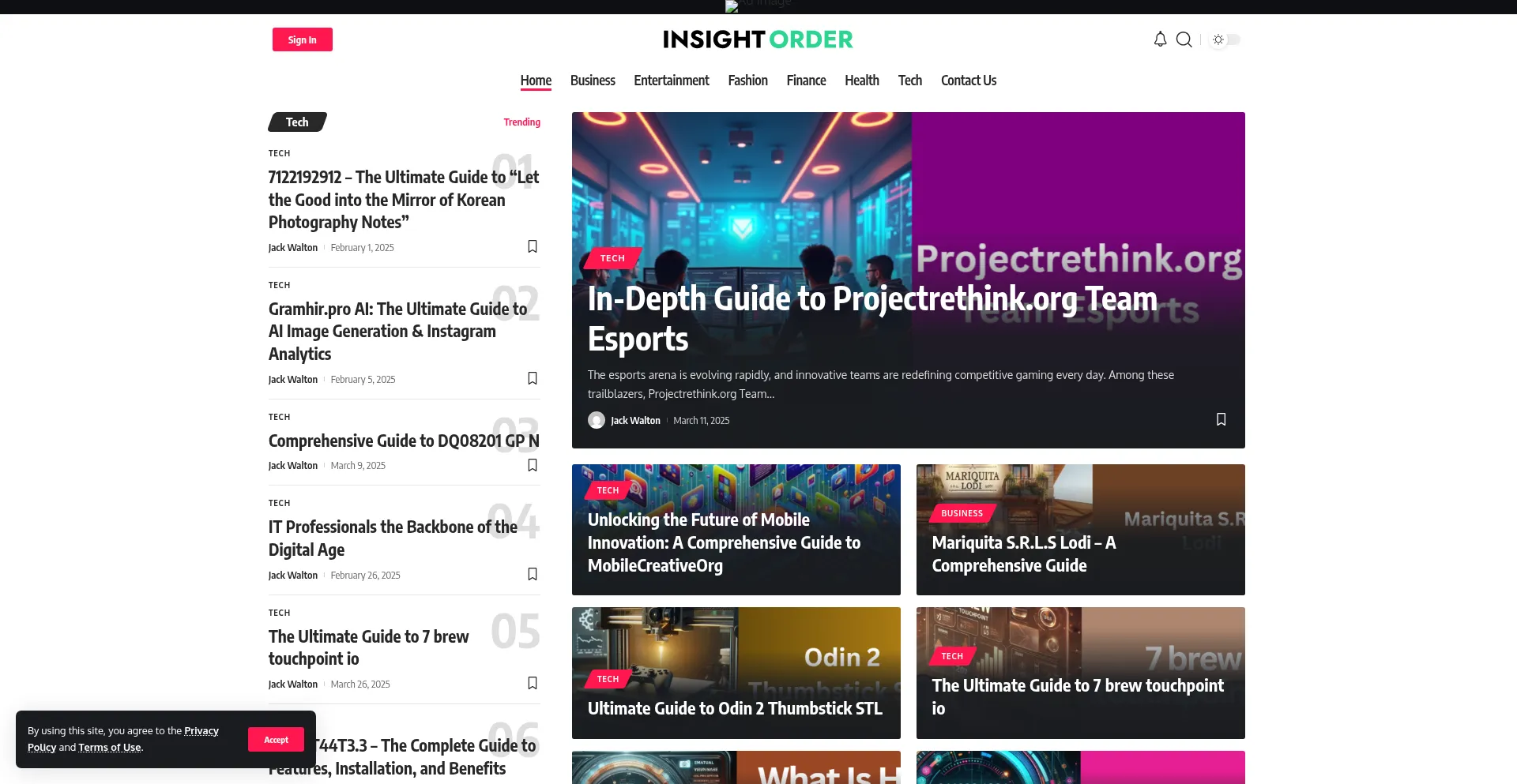 Insightorder.com Screenshot