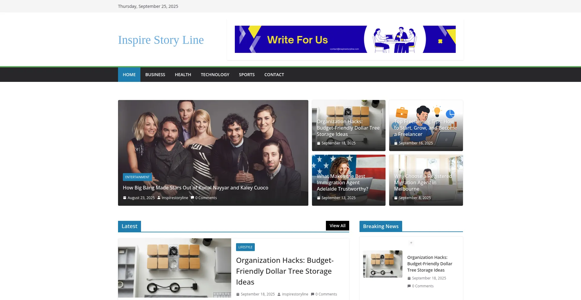 Inspirestoryline.com Screenshot