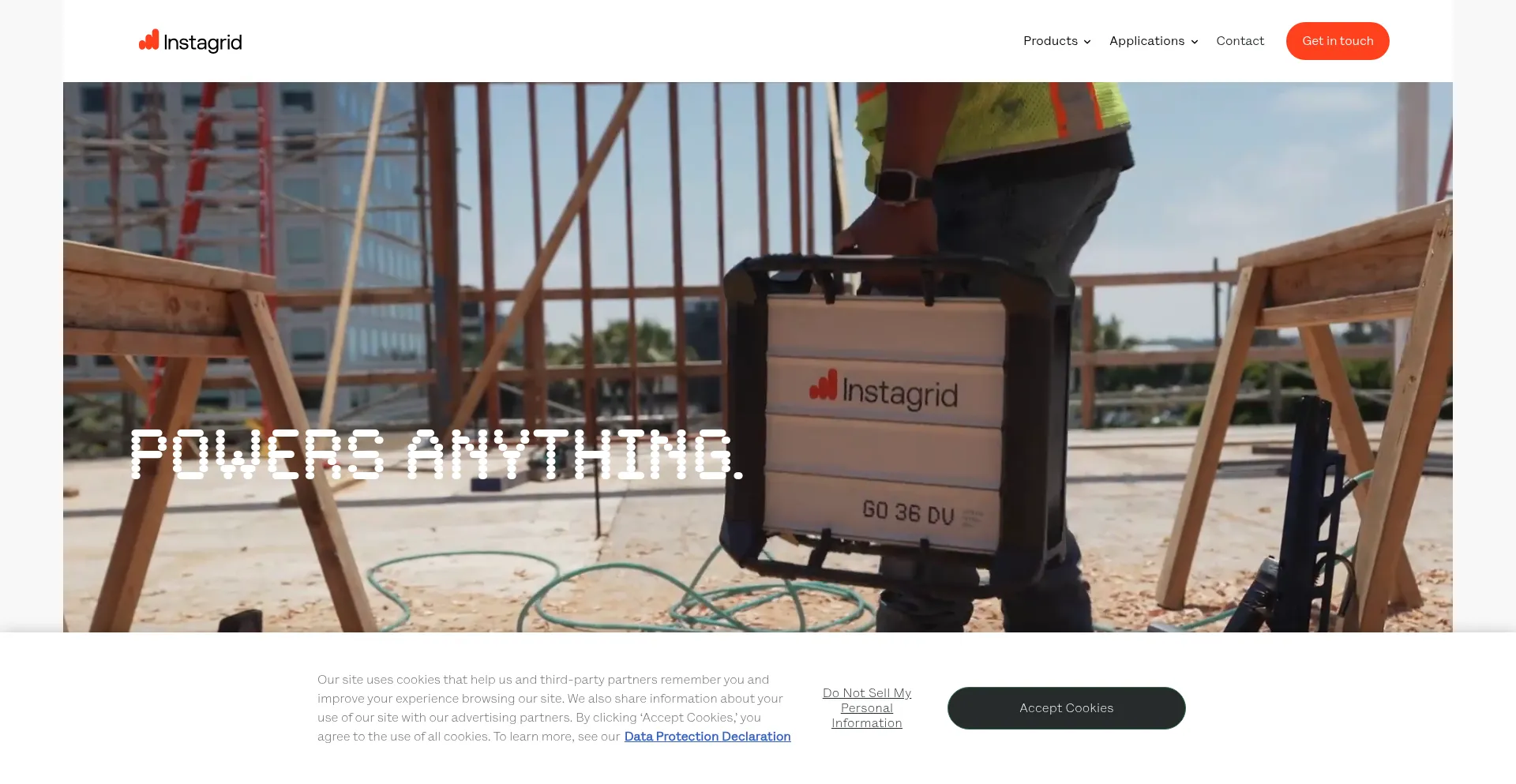 Website screenshot of Instagrid.com