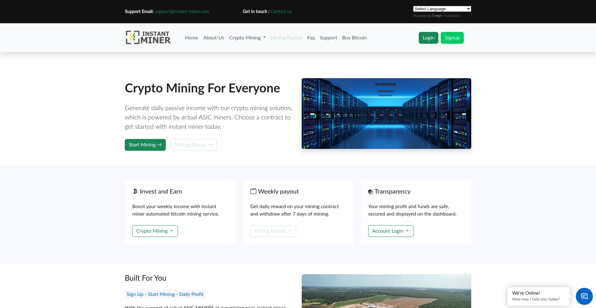 Instant-miner.com Screenshot