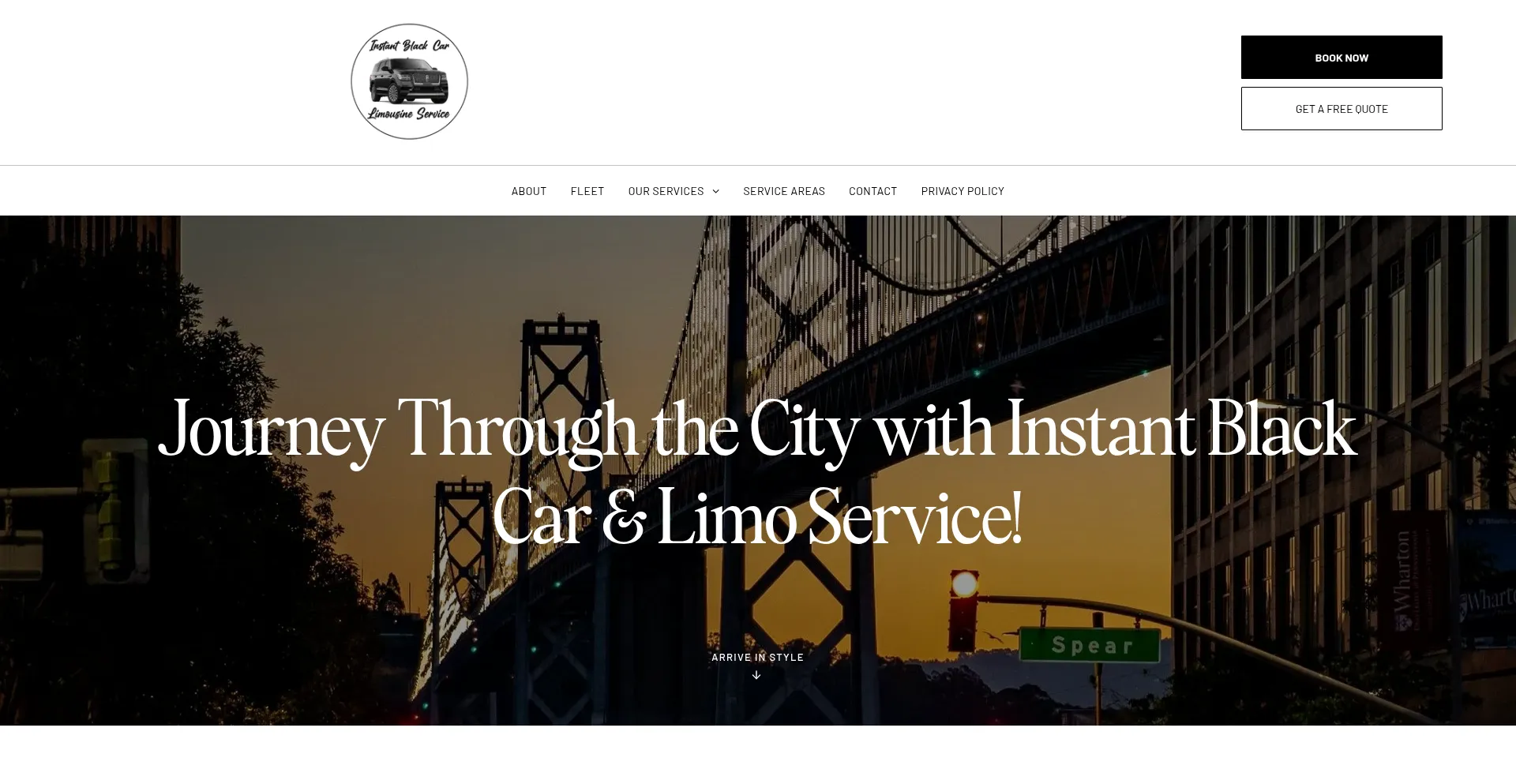 Instantblackcar.com Screenshot