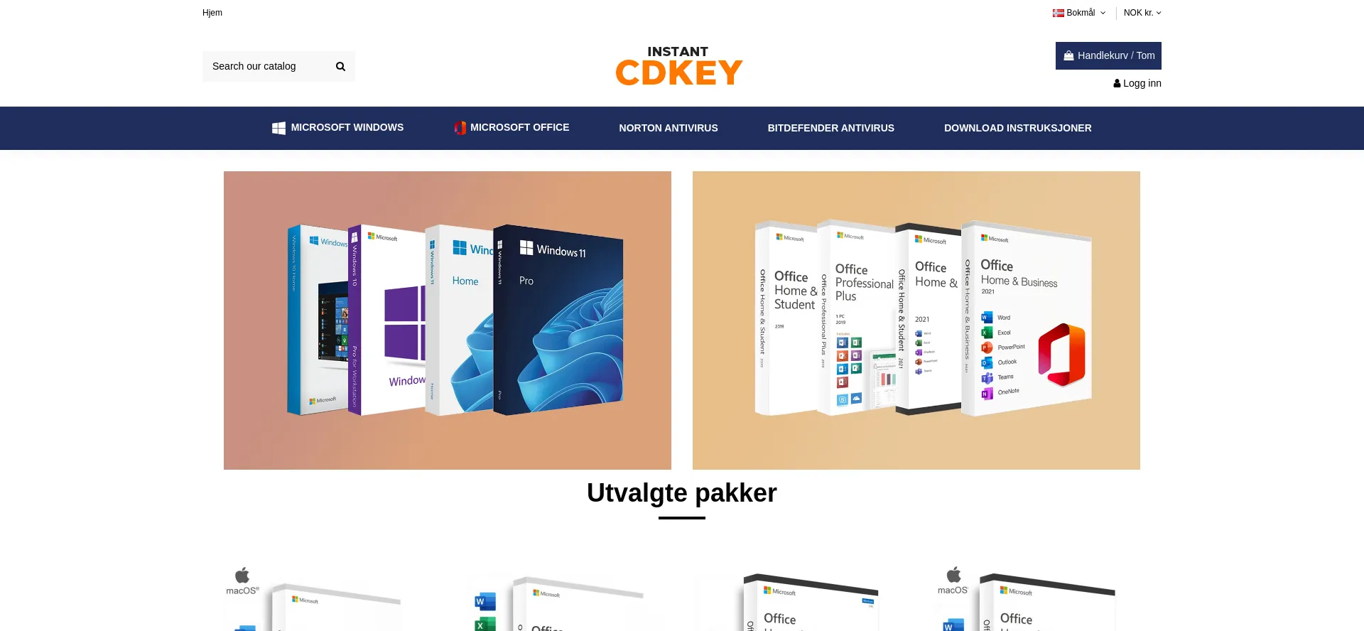 Website screenshot of Instantcdkey.com