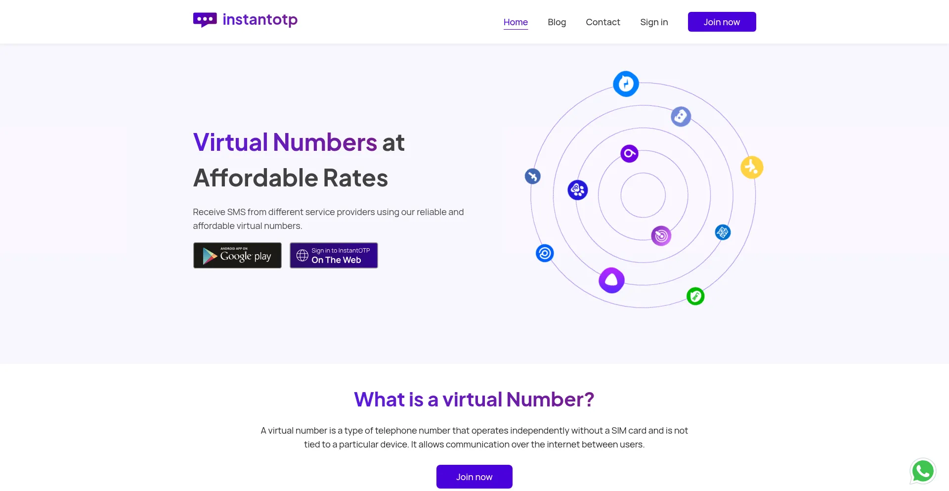 Instantotp.com Screenshot