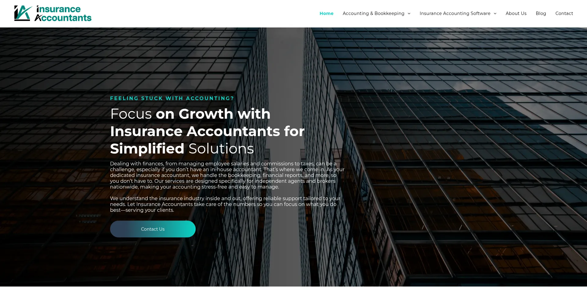 Website screenshot of Insuranceaccountants.com