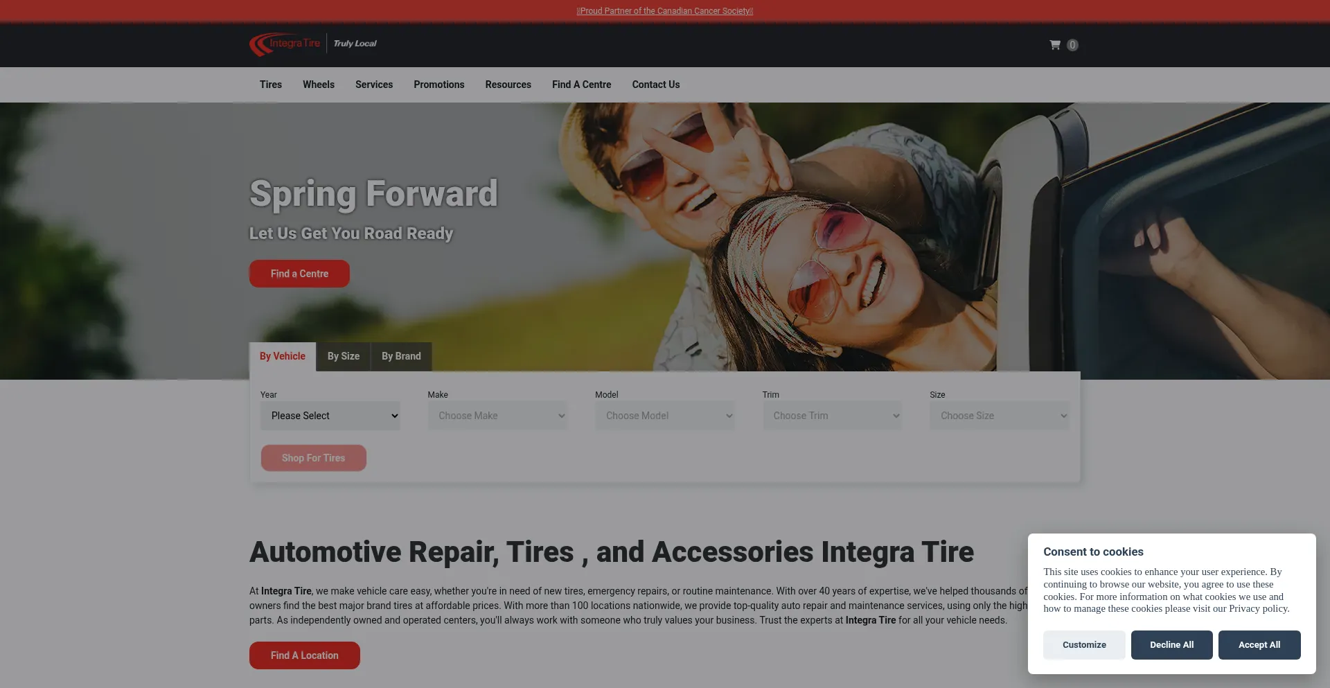 Website screenshot of Integratire.com