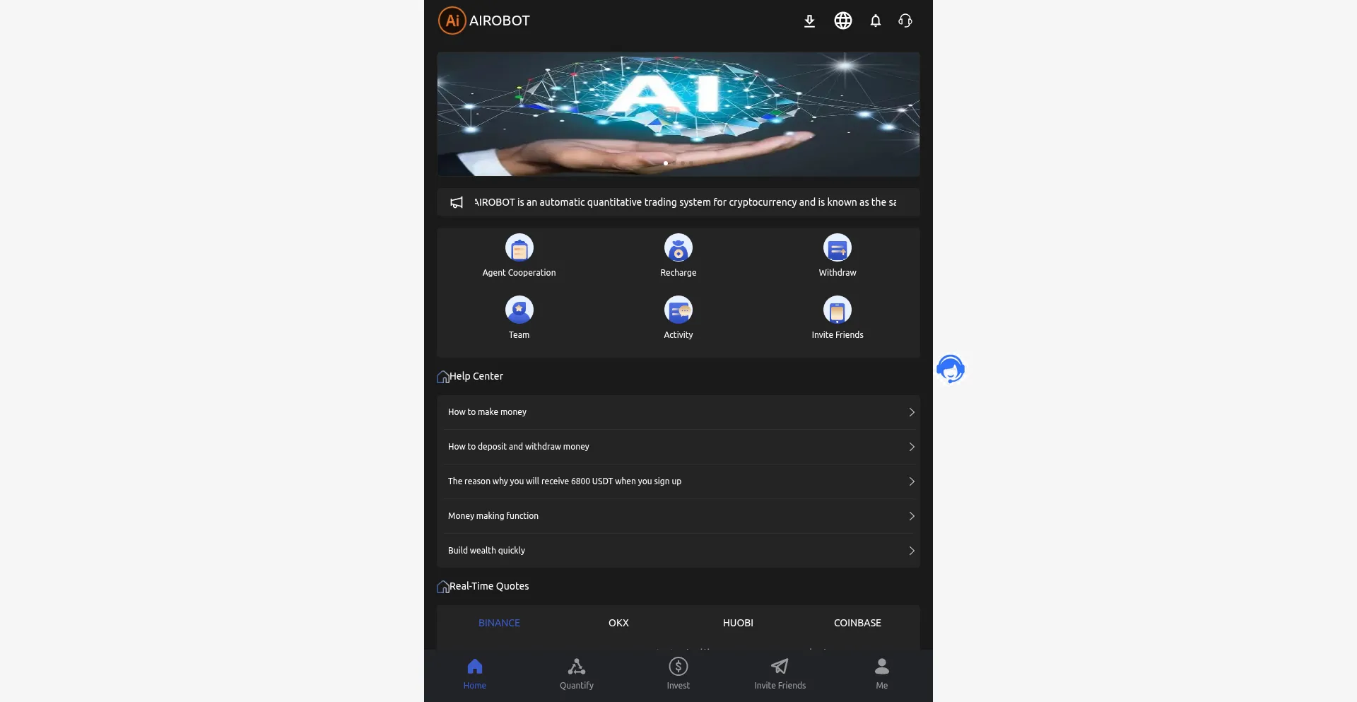 Website screenshot of Intelligentairobot.cc
