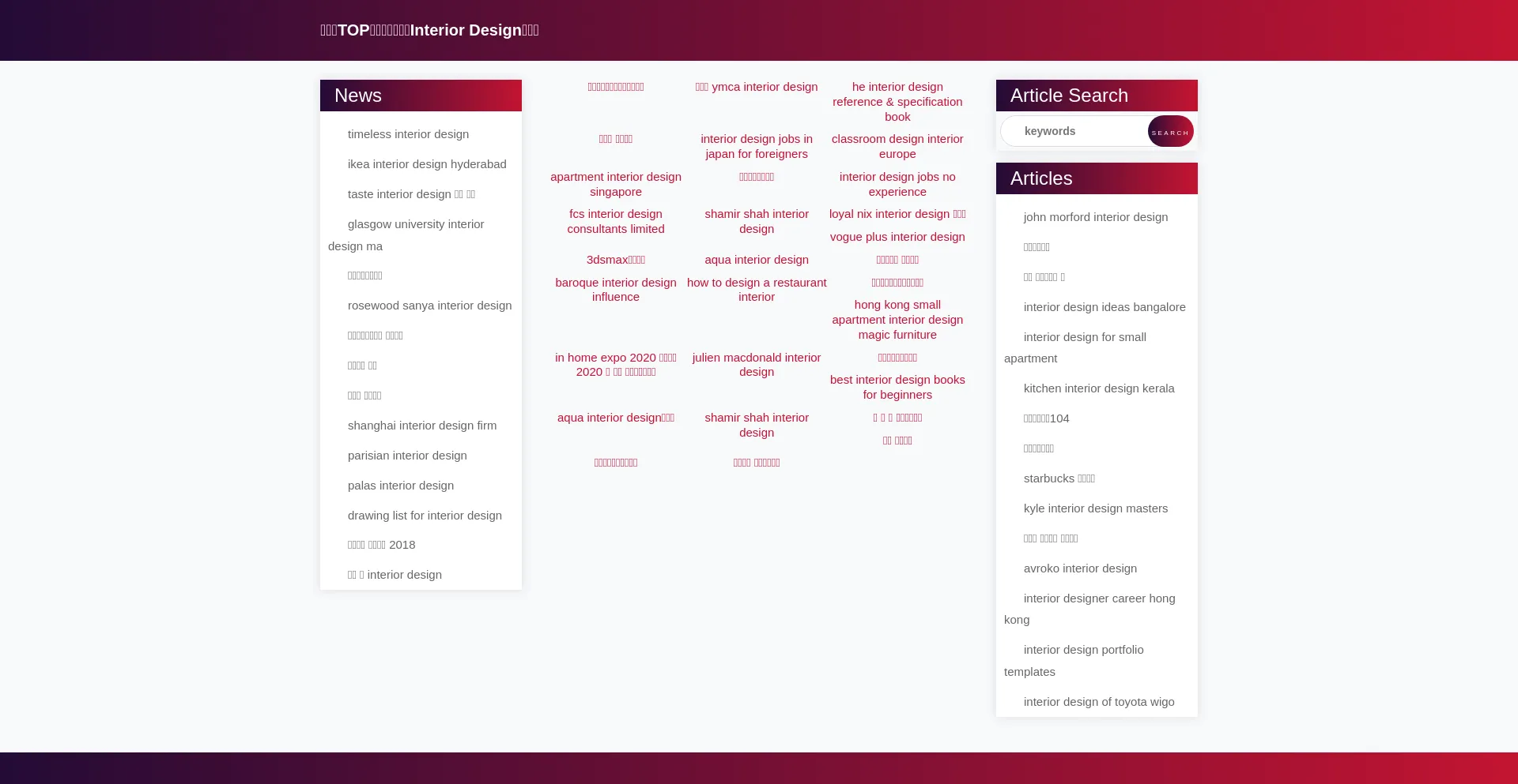 Website screenshot of Interior-design-7.bizhk.top