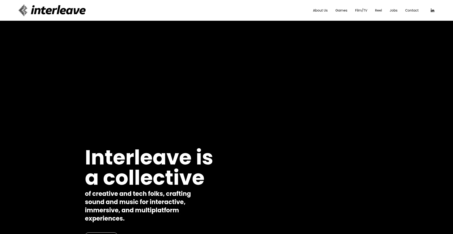 Website screenshot of Interleavecreative.com
