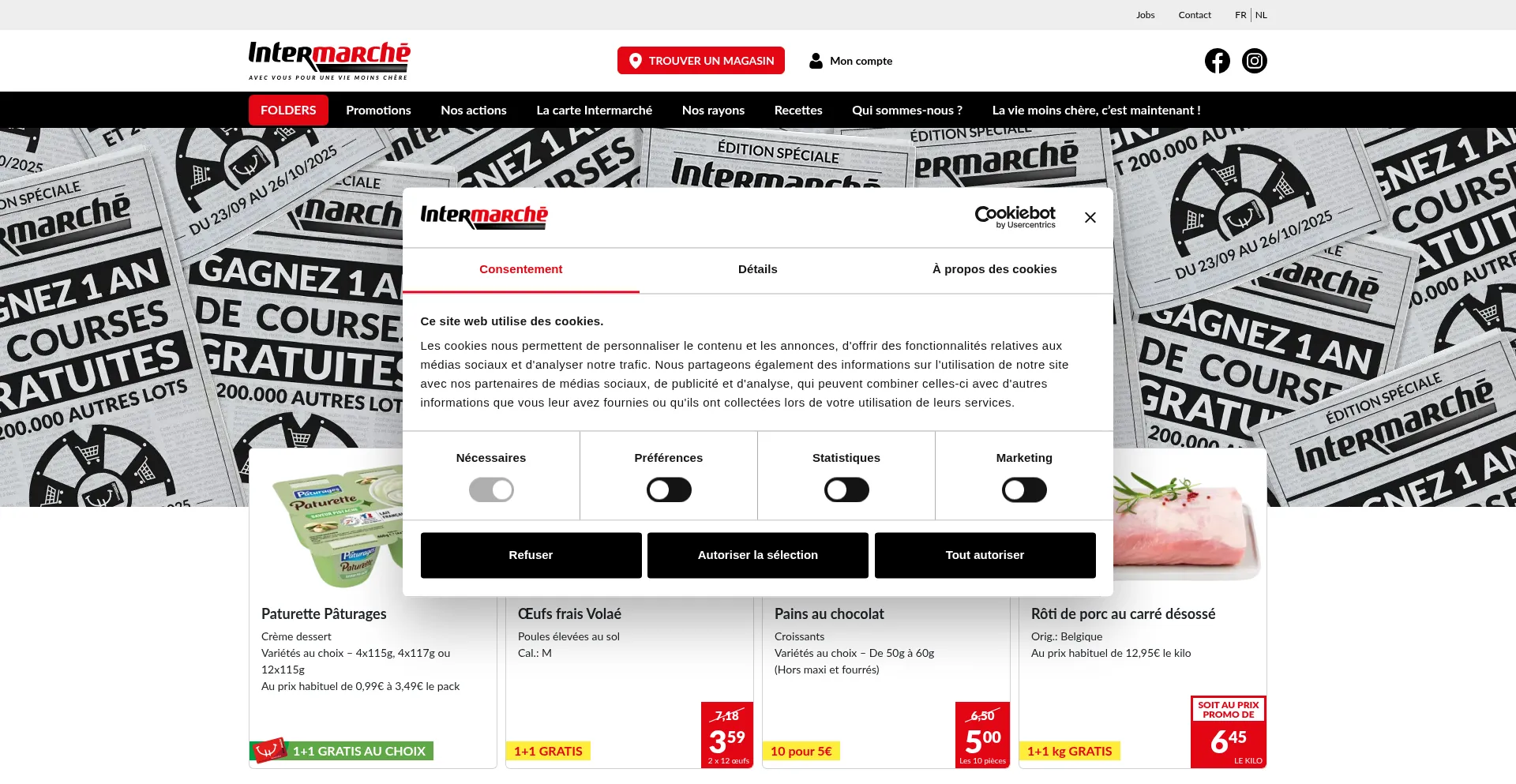 Intermarche.be Screenshot