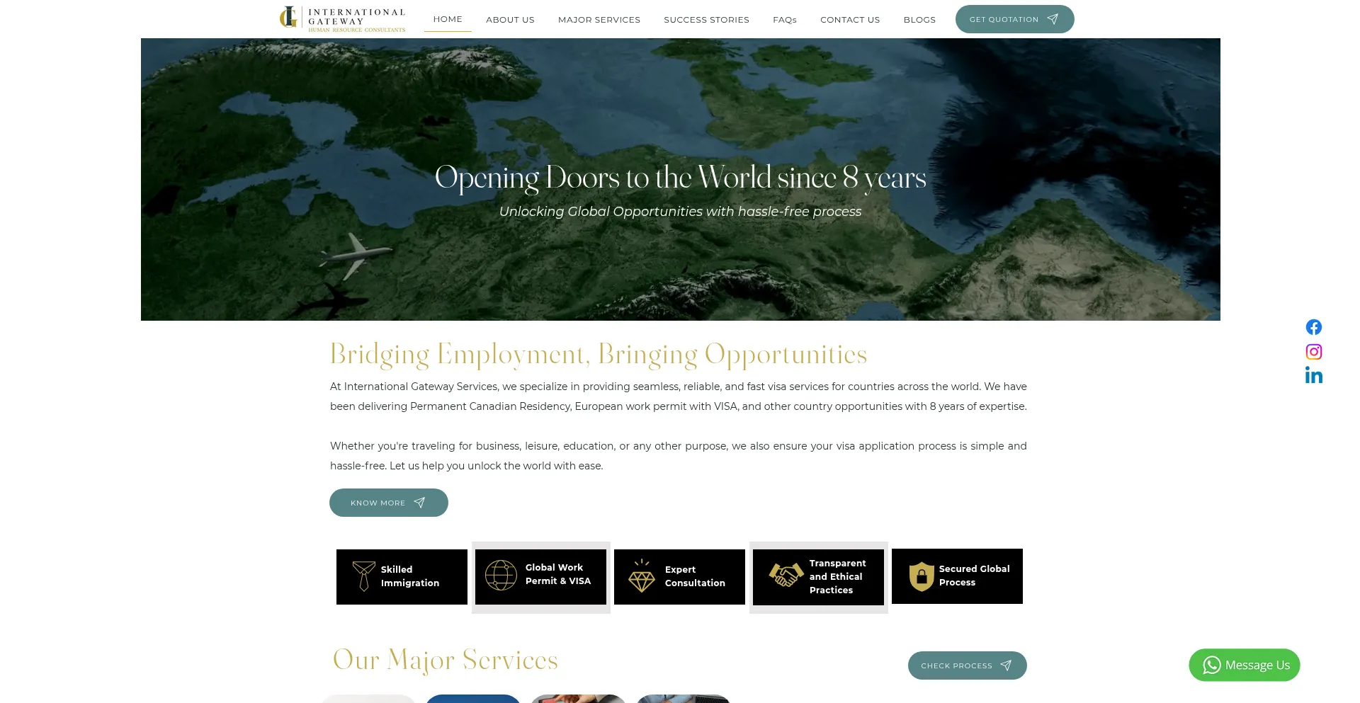 Internationalgatewayservices.com Screenshot