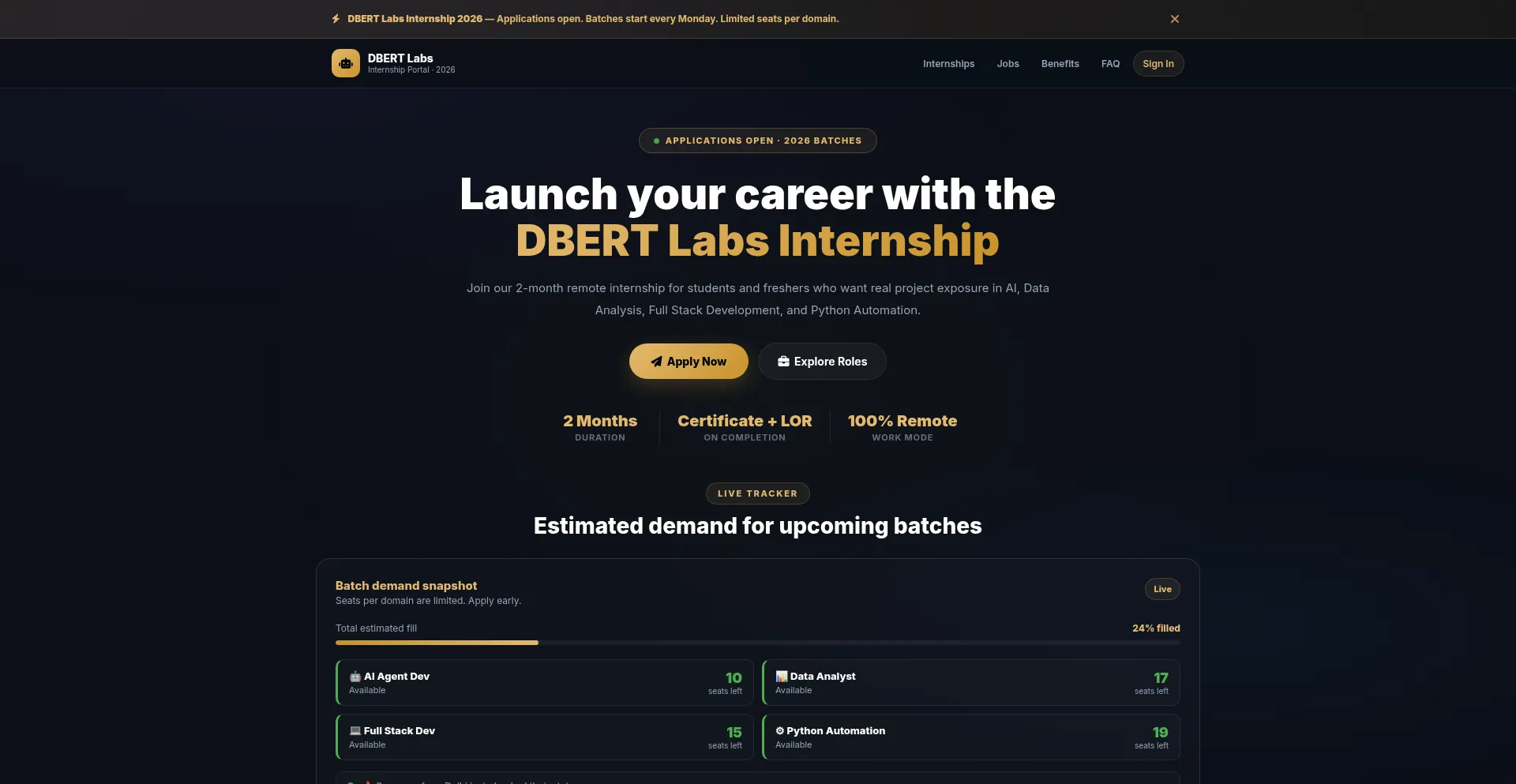Internship.dbert.online