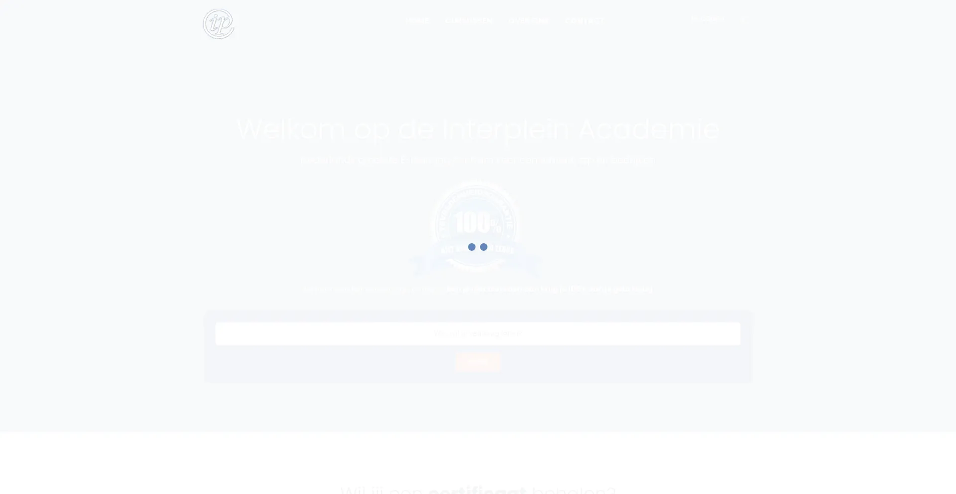 Website screenshot of Interplein.nl
